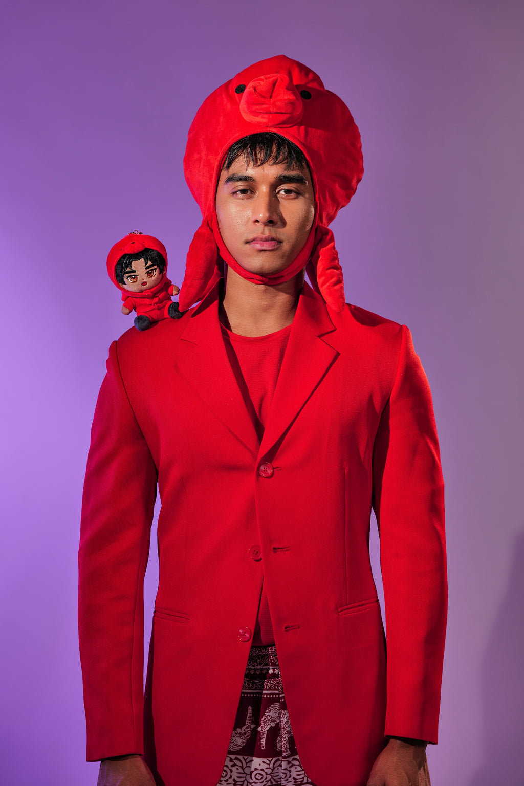 Period David Plush Keychain